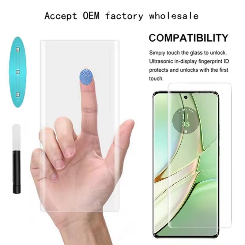 Vidro temperado UV de qualidade curvada 3D para Samsung Galaxy S23 S22 S21 S24 S25 ultra Protetor de tela para Samsung S8 10 20 21 Plus