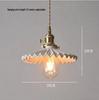 Nordic Inspired Japanese Brass & Pleated Ceramic Pendant Lamp for Restaurant, Bedroom or Dining Table