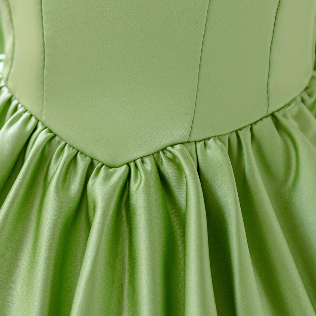 Mädchen Prinzessin Geburtstags Kleid - Einfarbig mit Puffschleife für Klavierauftritt & Partys