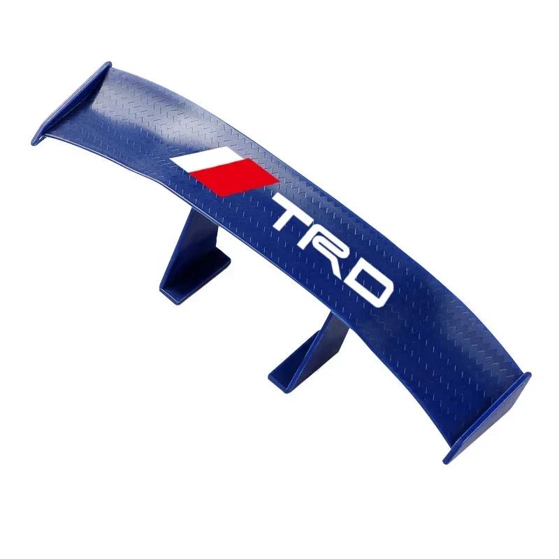 1Pcs Carbon Fiber Car Mini Rear Spoiler Mini Small Wing Model Decoration For Toyota TRD RAV4 Avensis Yaris Levin Reiz Crown Vios