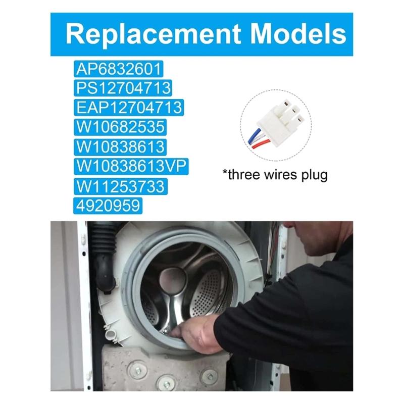 Washer Lid Lock SwitchsWashing Machine Part Appliance Replacement Accessory Compatible for AP6832601 W10838613 W11307244