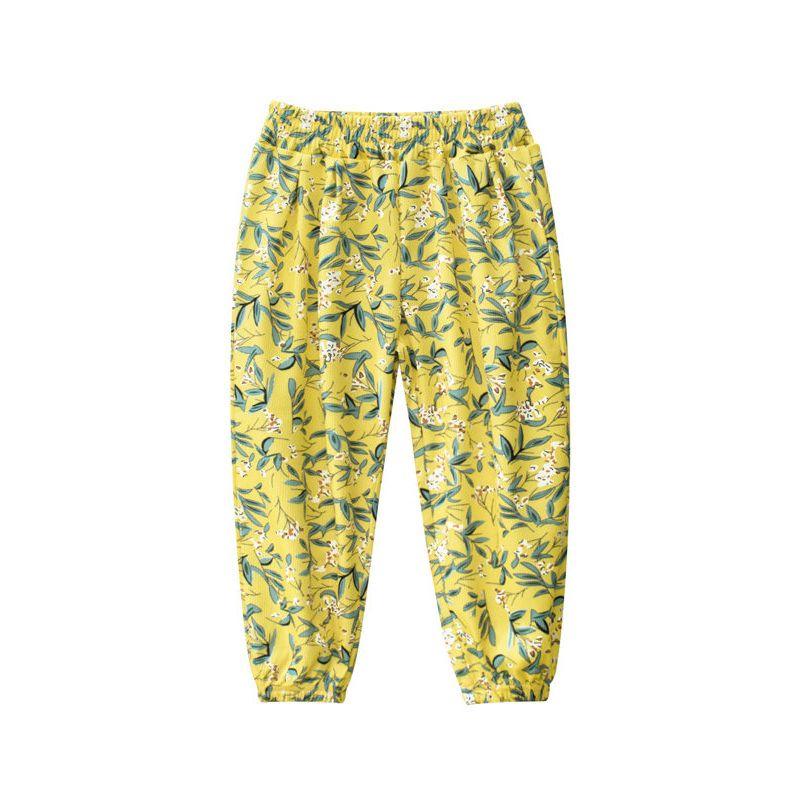 27Home Children's Clothing Summer New Mosquito-Repellent Pants for Babies, Children's All-Over Floral Print Thin Casual Pants for Girls