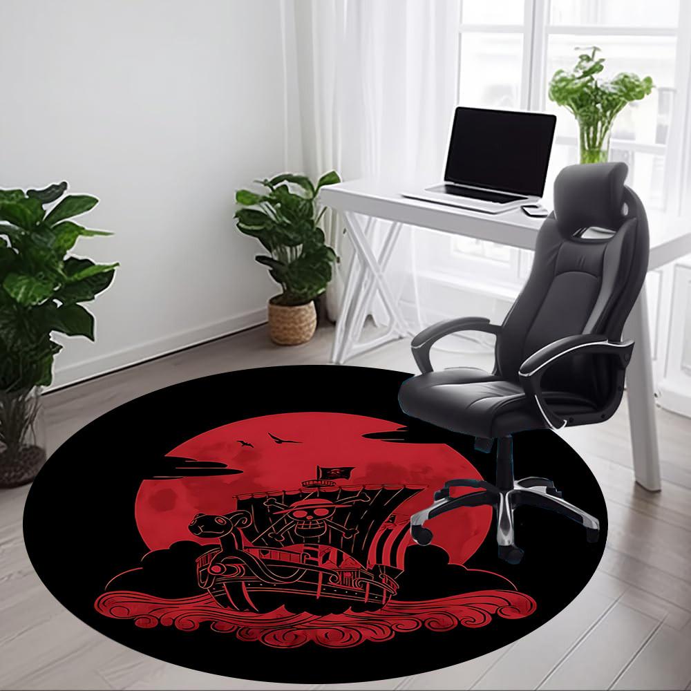 1pc One Piece Office Round Area Rug, Indoor Mat Suitable For Office, Under Office Chairs Bedroom Living Room Home Decor a0908140