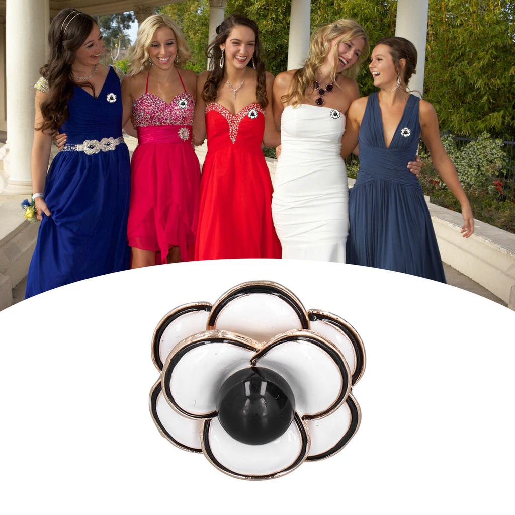 Brooch Pin Camellia Shape Unique Exquisite Design Decorative Clothes Decoration Accessories