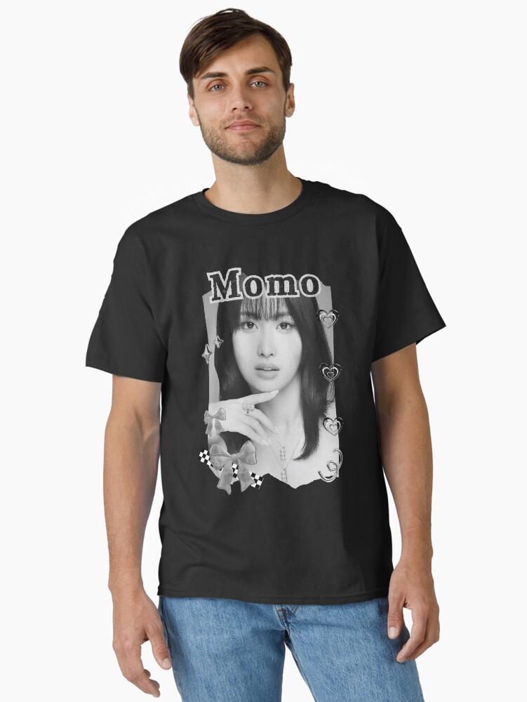 TWICE Momo Kpop Girl Group K-music South Korean Girl Group Black and White Collage Digital Art Portrait Classic T-Shirt