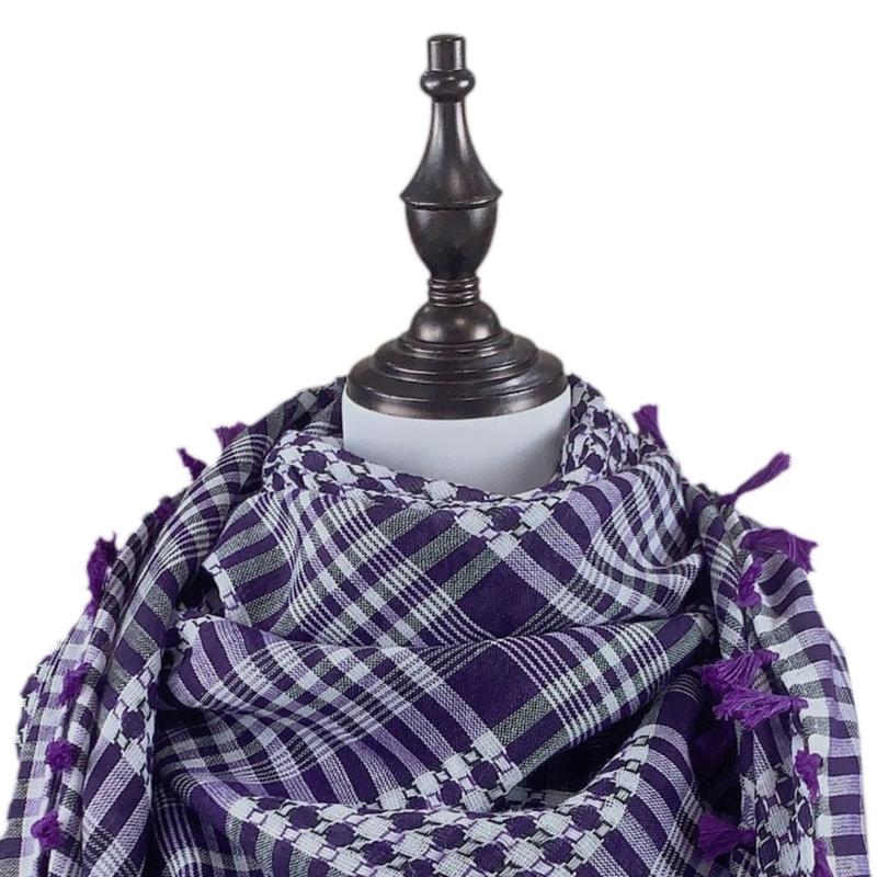 Shemagh Head Neck Scarf Men Women Shawl Kafiya Wrap Shemagh Scarf Hunting Hiking Scarves with Tassels Windproof
