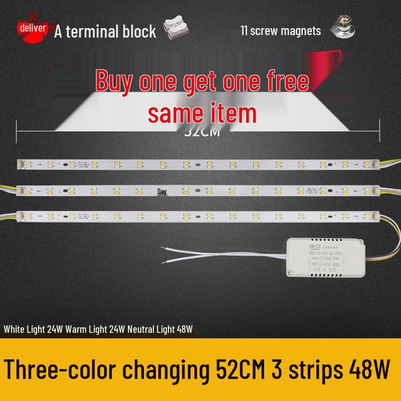Dimmable LED Ceiling Light Panel: Dual/Triple Color Light Board & Bar