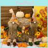 Delightful Harvest Season Gnome Wreath Featuring Colorful Burlap Cone Hats