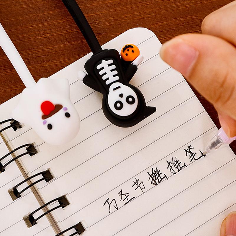 4Pcs Halloween Series Shake Pen 0.5Mm Neutral Pen Creative Cute Gel Pen Student Prizes Stationery Back To School Gift
