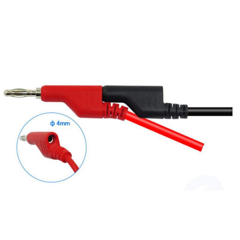 4mm Dual Head Banana Plug To Crocodile Alligator Clips To Alligator Clips Electrical Test Lead Cable Connector Multimeter