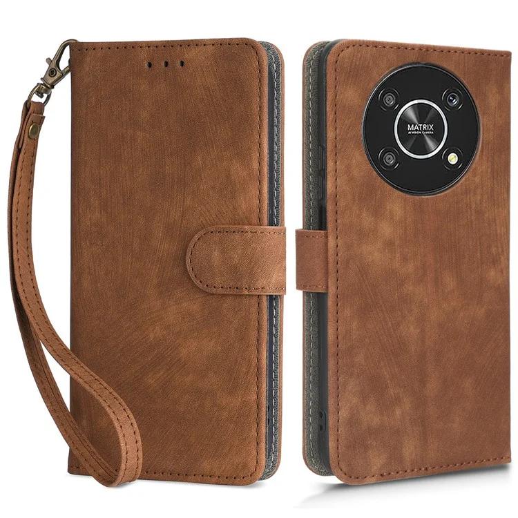 For Honor Magic4 Lite 5G / X9 5G / X30 5G Phone Bag Case RFID Blocking Wallet Leather Stand Phone Cover with Strap