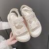 Sandals Women's Outer Wear 2025 Summer New Velcro Women's Shoes Sequins Platform Beach Shoes