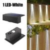 LED Solar Garden Lights Outdoor Garden Square Wall Lamp IP65 Waterproof Solar Powered Light Yard Balcony Fence Decoration Lamps