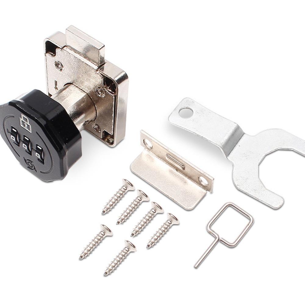 Lacăt cu parolă din aliaj de zinc, cod din 3 cifre, lacăt cu cod pentru dulap, nou, cu combinație pentru sertar, dulap