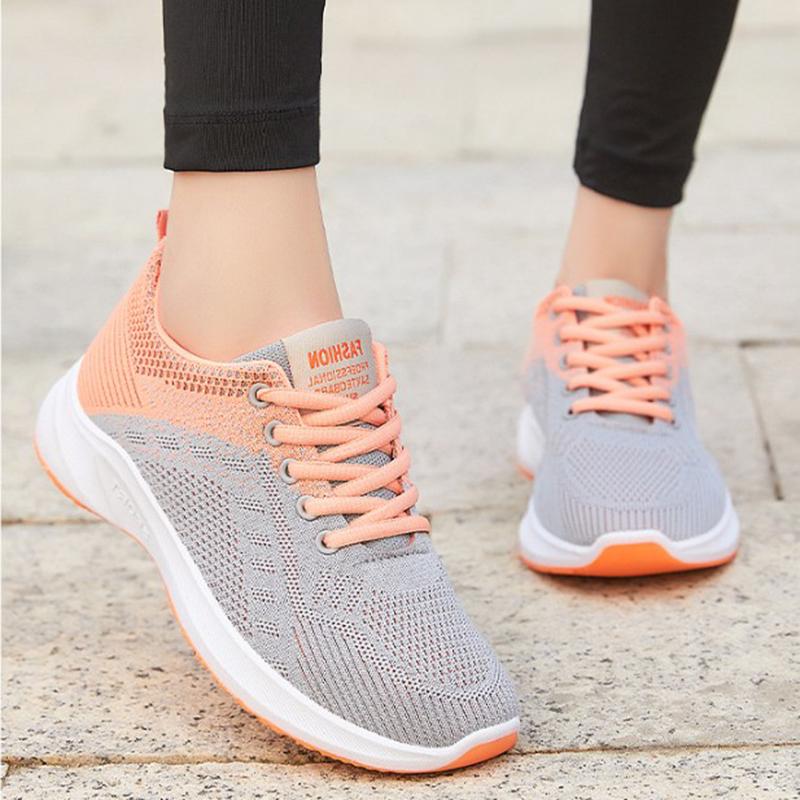 Tenis Feminino  Women Vulcanized Shoes Air Mesh Light Soft Sneakers Female Flats Platform Lace Up Casual Shoes Basket Femme