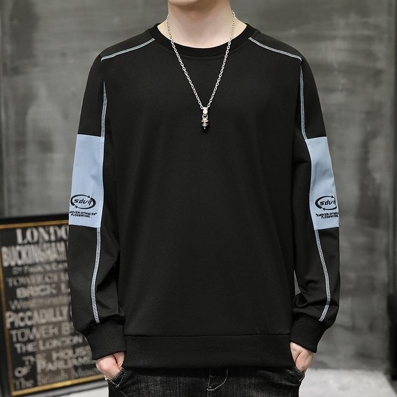 Long Sleeve T-Shirt Men's Crew Neck Sweater Spring and Autumn New Inner Bottom Shirt Teen Student Autumn Top