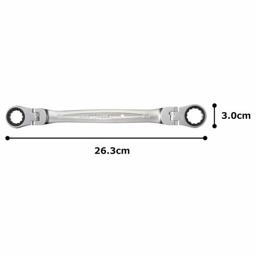 TONE Double Head Ratchet Box Wrench HPRMFW-1618 Width across flats 16 x 18 mm
