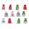 12Pcs Gift Christmas Plastic Drawstring C Y Wrapping Drawstring Bags Bags Xmas Gift Containers Storage Pouches