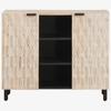 Sideboard with Shelf White Washed Surface 90 X 33 X 75 Cm