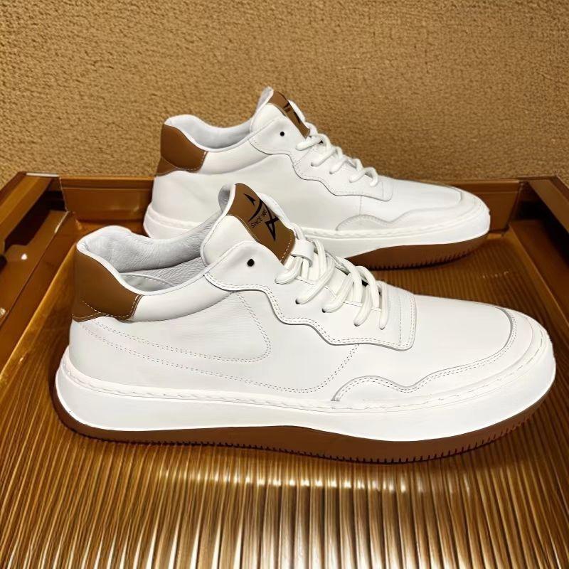

Spring new first-layer cowhide breathable men s shoes casual shoes versatile non-slip lightweight board shoes 44