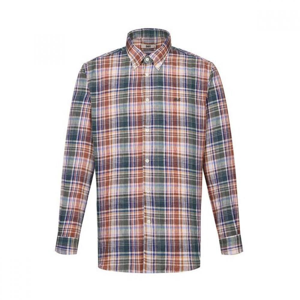 DakS Men S madraS Check Regular Fit Long Sleeve Shirt dmS1Shcl180w1 Braun/095