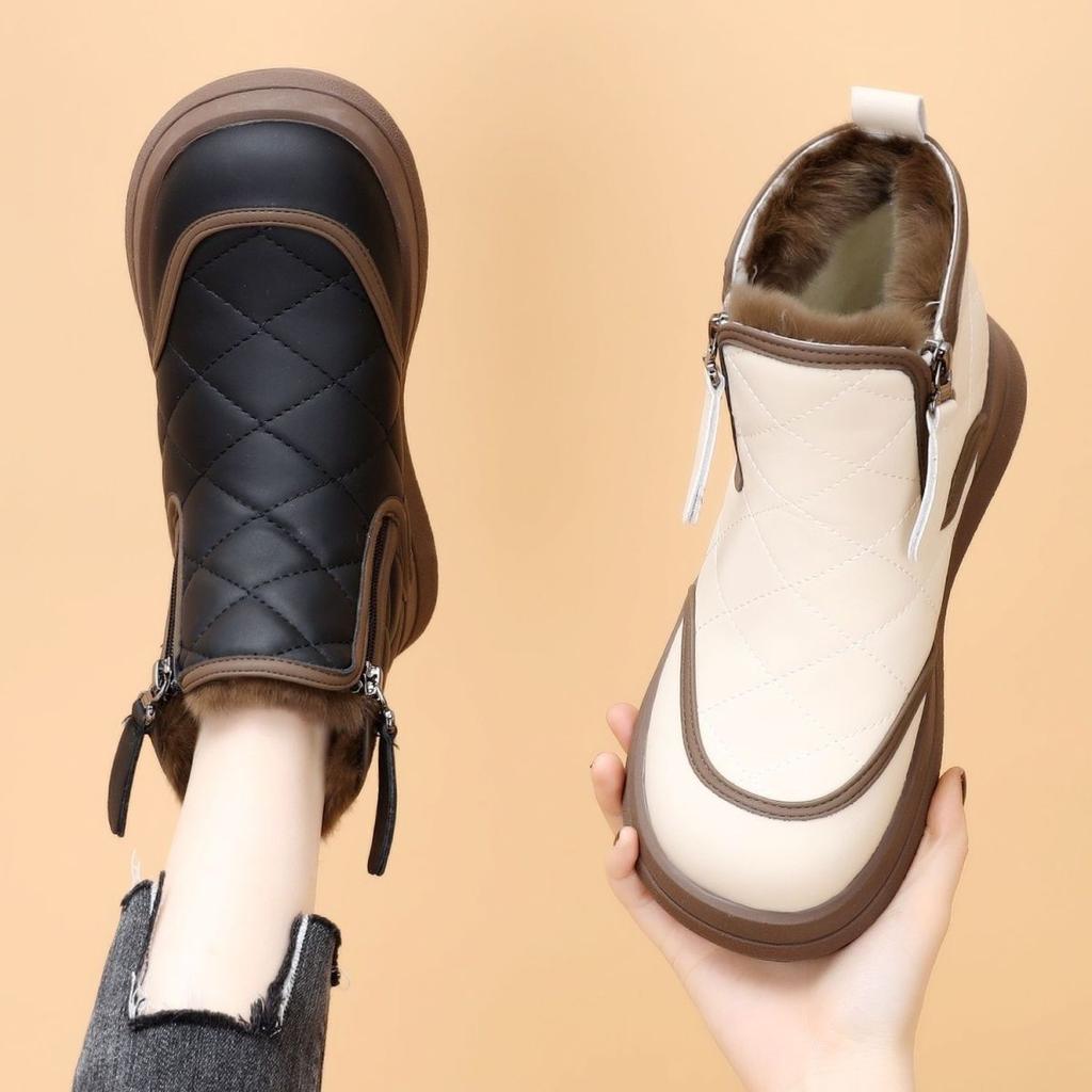 Soft-soled Snow Boots Women's New Winter Velvet Thickened Warm Cotton Shoes Non-slip