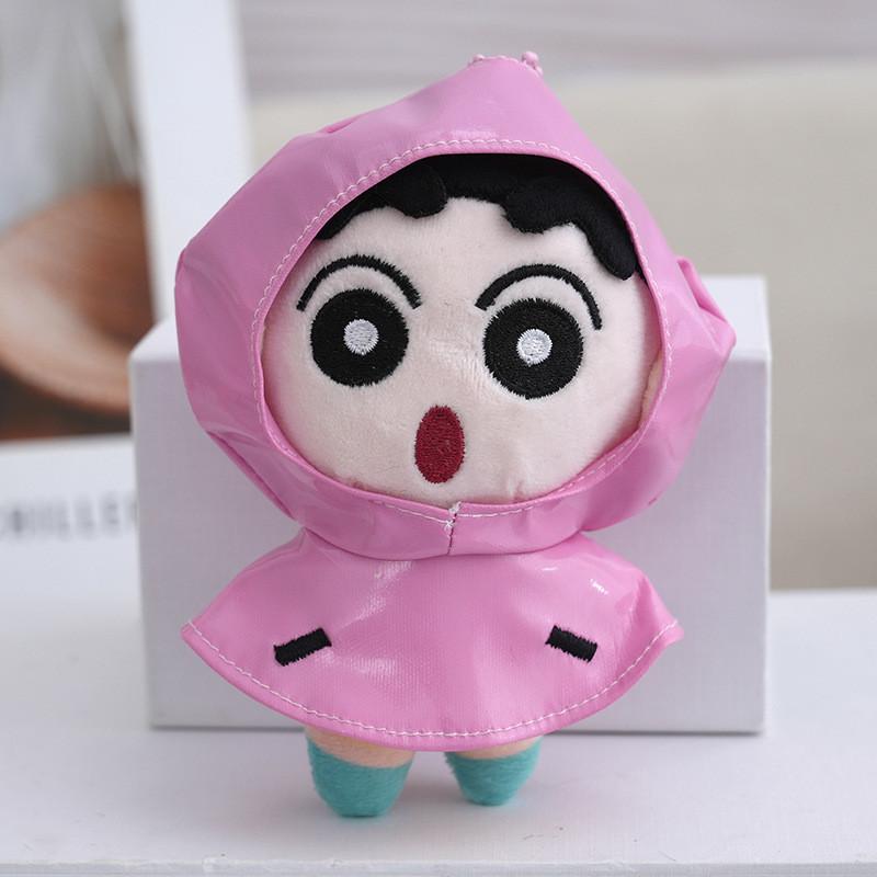 

Cartoon Crayon Delightful Shinchan Plush Figure For Creative Bag Decoration розовый