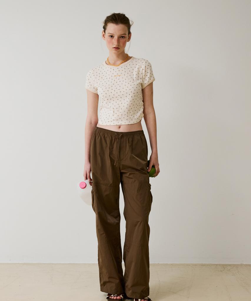 COVERNAT WOMAN Fluid Cargo Pants Chocolate