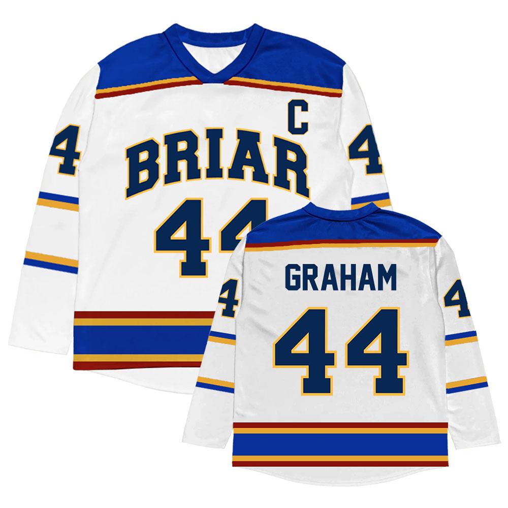 Tricou cu mânecă lungă pentru bărbați și femei Off Campus Briar University Hockey Jersey Graham 44 22 DI LAURENTIS 66 Tucker46 Design Imprimare Tricou