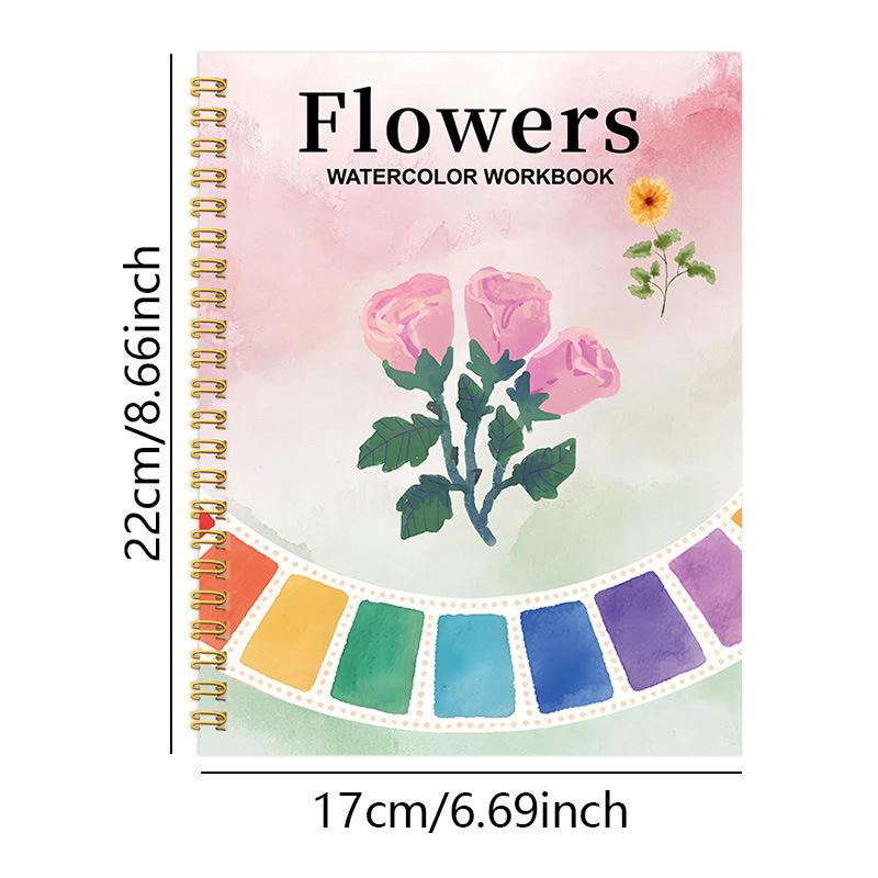 Spiral Bound Watercolor Workbook Special Coloring Practice Book For Art Painting