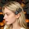 2Pcs Gothic Dark Style Hairpins Hair Pins for Bangs Skeleton Hand Bone Hair