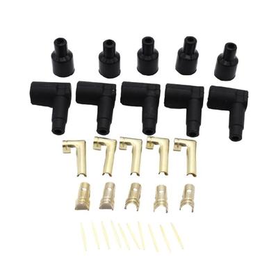 Conjunto de Conectores de Velas de Ignição e Bobina Distribuidora HEI Alto Desempenho Botas de Borracha Terminais de Latão Completo para Reparo Automotivo
