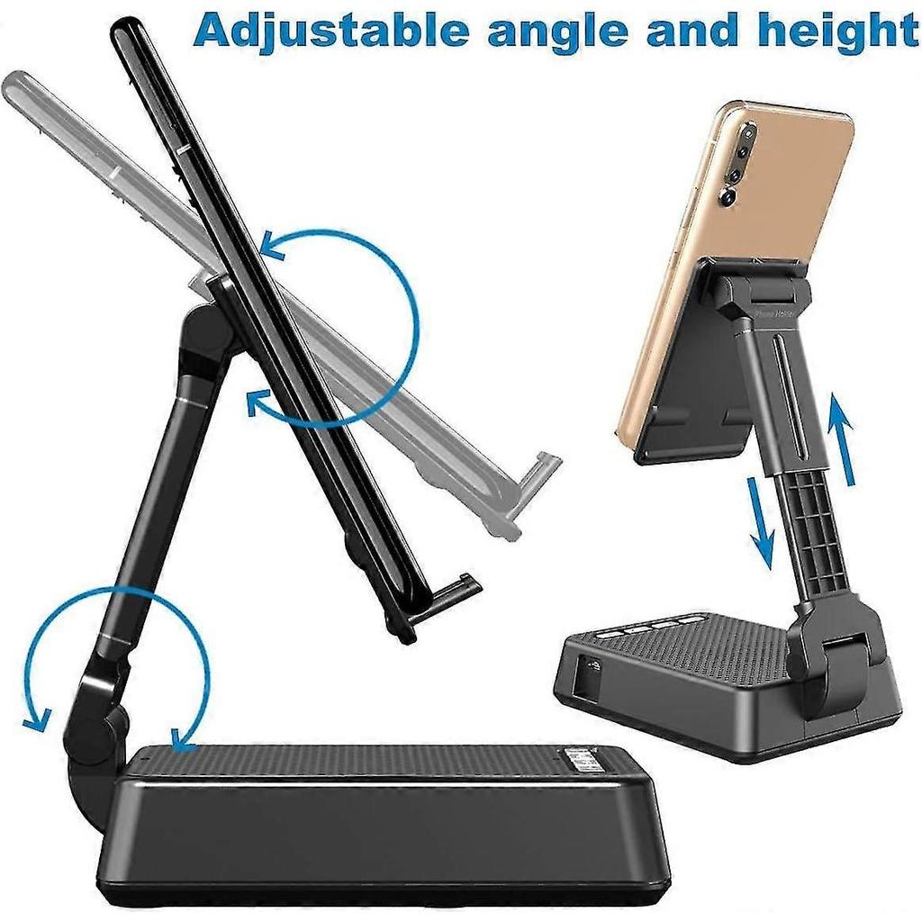Gift Ideas-desk Phone Stand With Bluetooth Speaker, Adjustable Phone Holder With Sound Amplifie