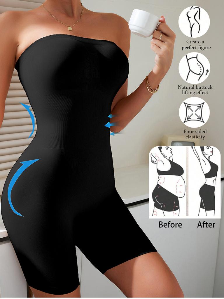 Body Shaping Seamless Bodysuit One-Shoulder Sexy Push-Up Shaping Camisole Bra