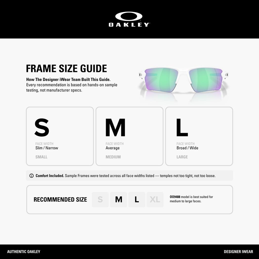 FLAK XXL Sunglasses for Lens Width 0OO9488 [Oakley] 2.0 Men, Frame/Matte White, Lens/Prizm Golf, 63mm,