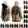 Men's Halloween Printed Loose Fit Zip-Up Hoodie Sweatshirt Cardigan