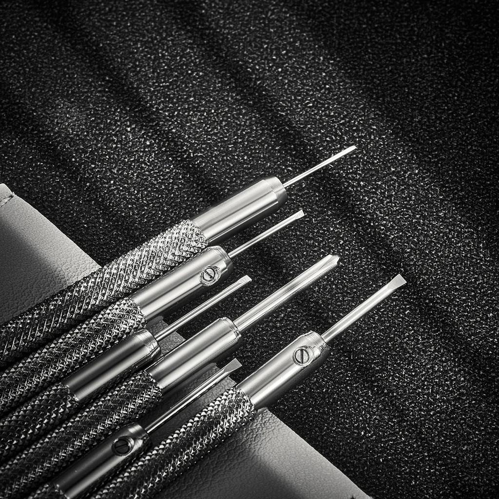 13PCS Screwdriver Set 0.6mm-2.0mm Slotted/Cross Watch Repairs Professional Screw Driver Kit for Watchmakers Watch Repair Tools