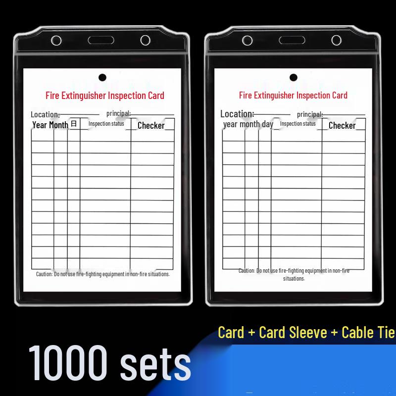 Double-Sided Writable Fire Extinguisher Inspection Tags