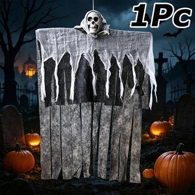 1PC Skeleton Scary Horror Props Realistic Hanging Ghost Haunted House Decoration Hanging Grim Reaper Halloween Easy Installation