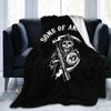Sons of Horror Drama Anarchy Flannel Fleece Throw Blanket for Sofa Bed Couch Soft Air Conditioner Blanket All Season 80x60 Inch