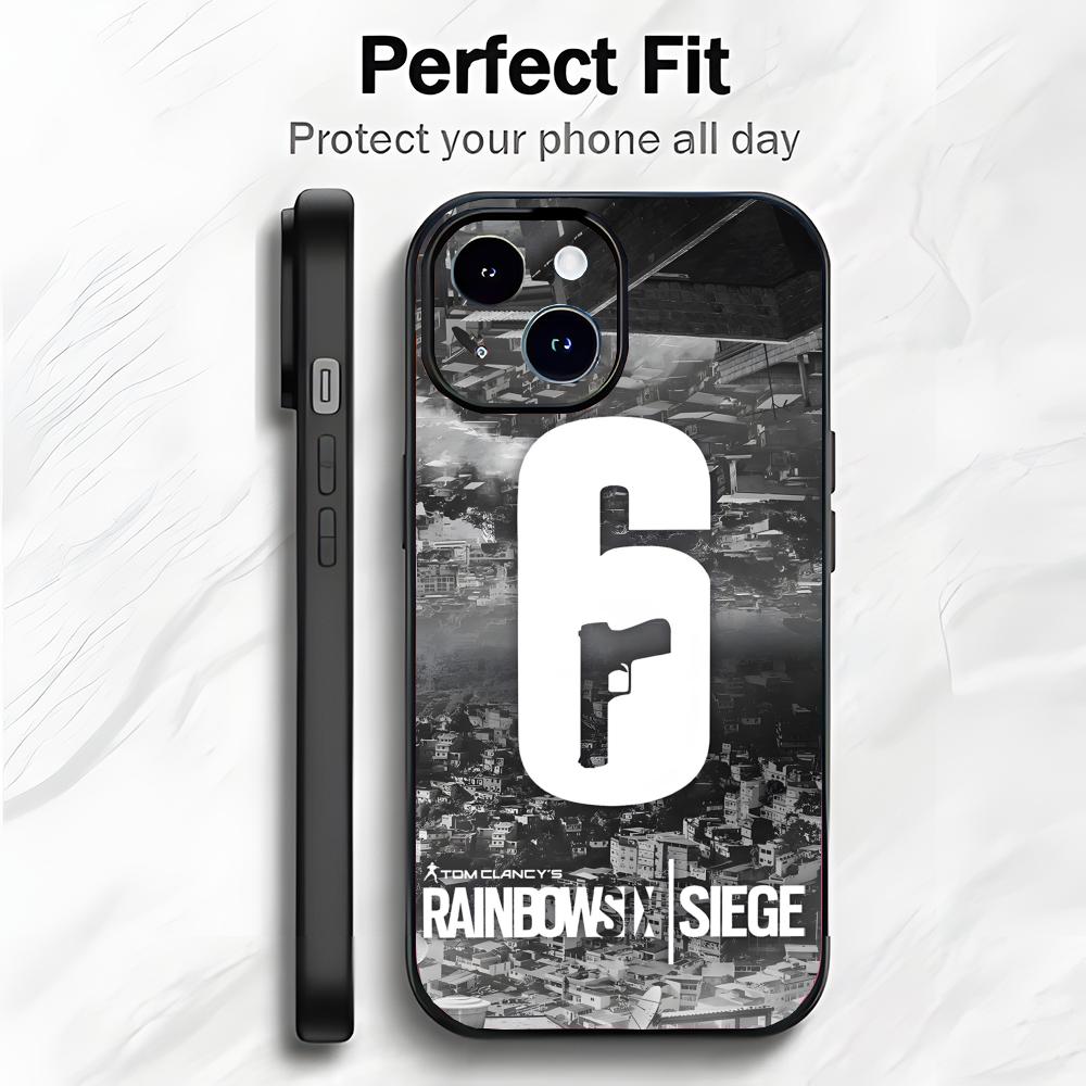 Custodia per Telefono Gioco Classico R-Rainbow Six Siege Custodia per Telefono Imballaggio Morbido Leggera Per iPhone17 16 15 14 13ProMax