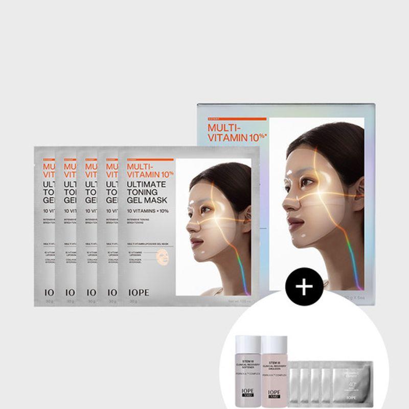 IOPE Мультивитаминная тонизирующая гелевая маска Ultimate 10% 30 г * 5 шт. Ultimate Toning Gel Mask 5ea