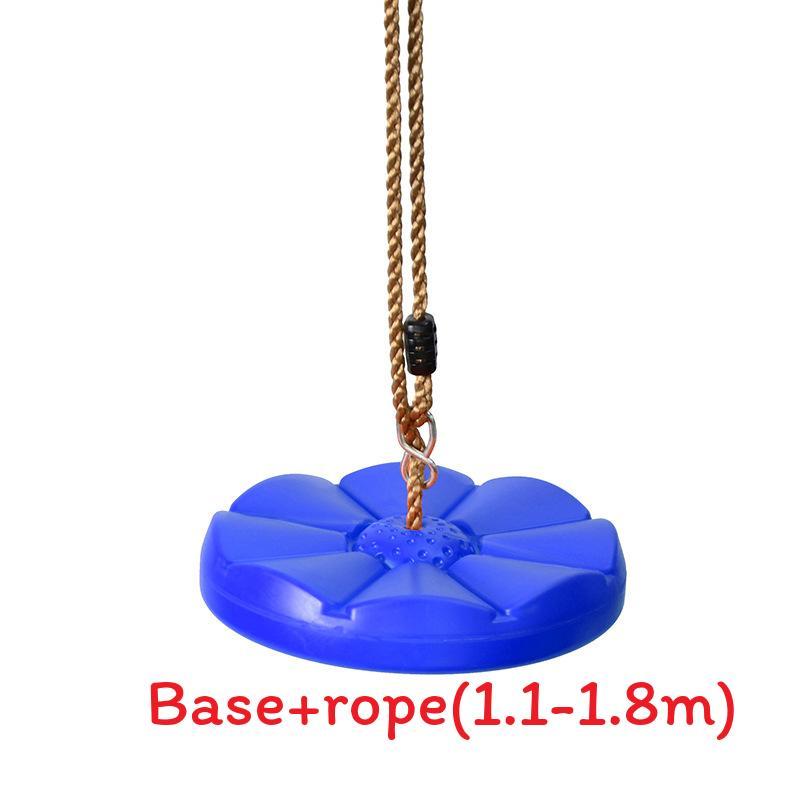 Baby Plastic Swing With Petal Design And Hanging Rope For Toddler Playroom Use