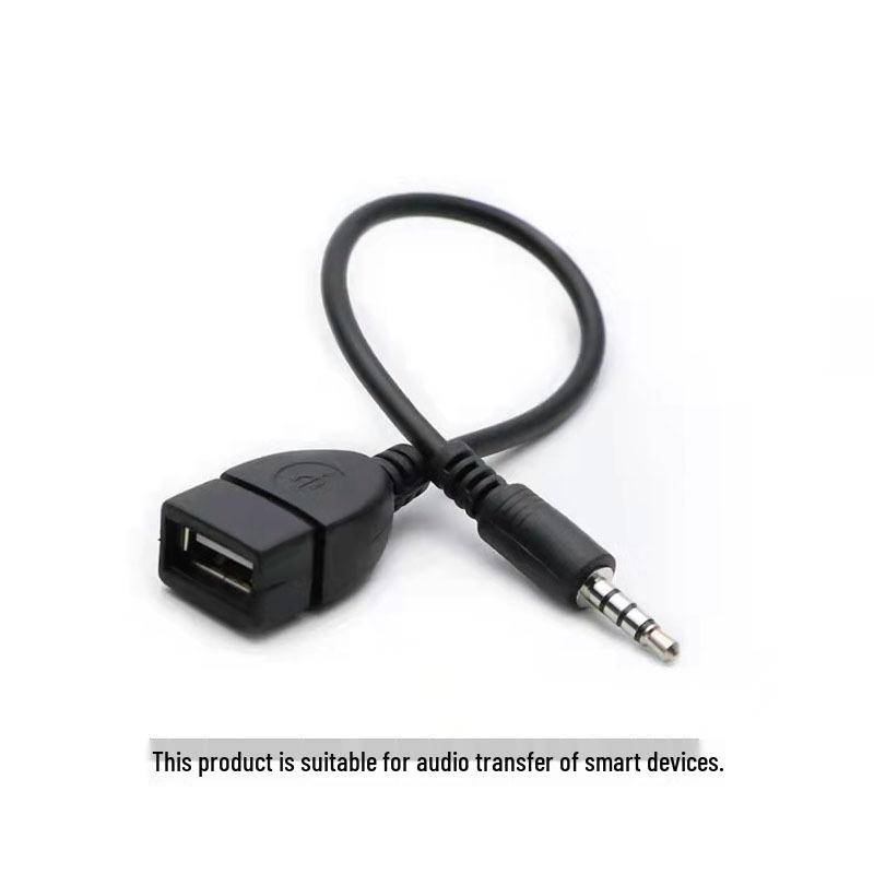 USB Female To 3.5mm Male Car AUX Audio Converter/Recording Cable/IPOD Data Cable