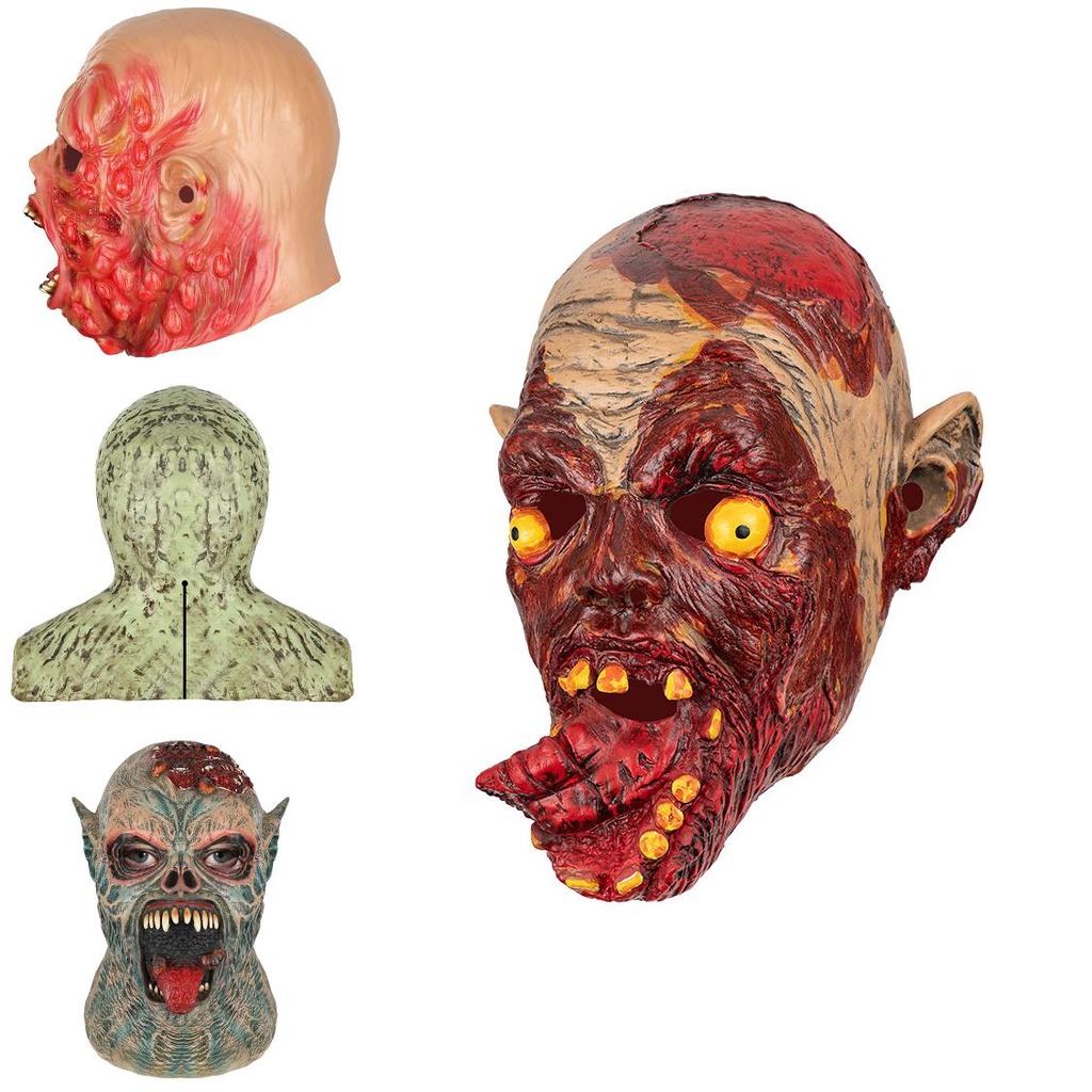 Scary Halloween Latex Mask Terrifying Zombie Costume Decoration