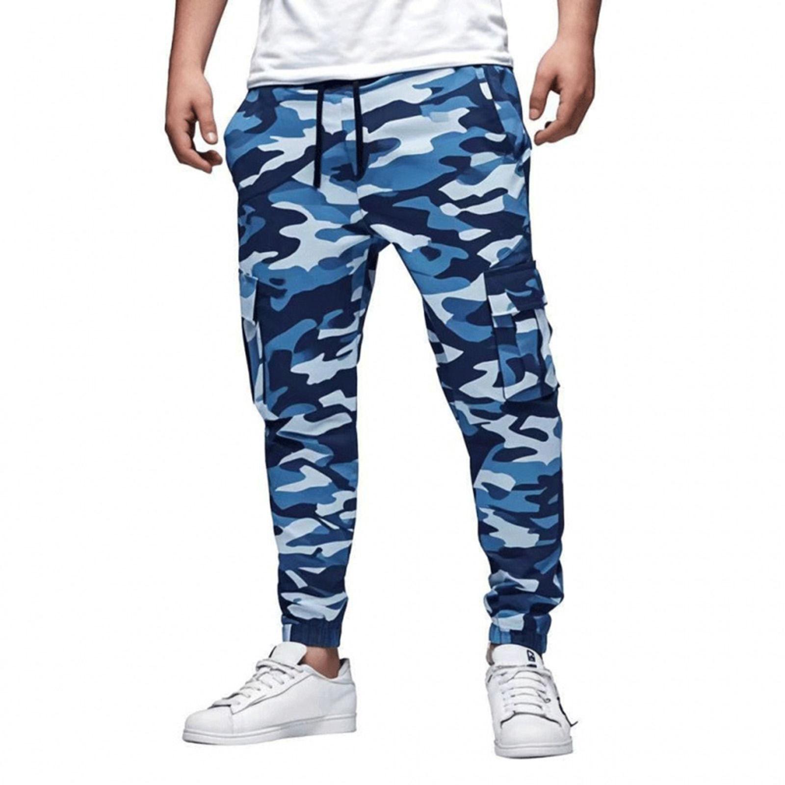 

Men s Outdoor Leisure Loose Multiple Pockets Workwear Sports Trousers XXL синій