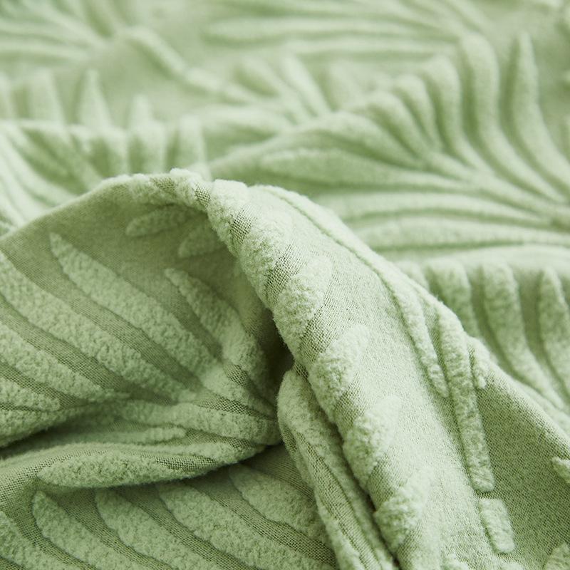 1 PC Jacquard Sofa Cover with Skirt Splash can be easily removed Couch Cover Protector of Bench with Armrest Plant Pattern