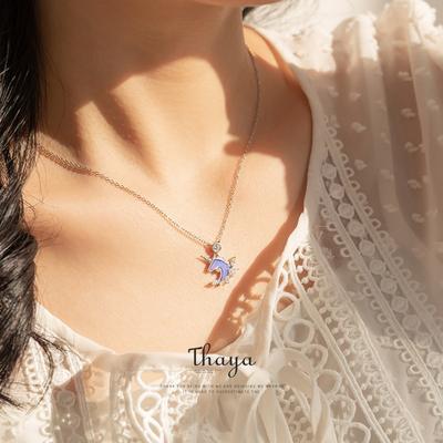 Thaya Design S925 Silver Jewelry Pendant Necklace Unicorn Necklace for Women Authentic 925 Sterling Silver Fine Jewelry Gift