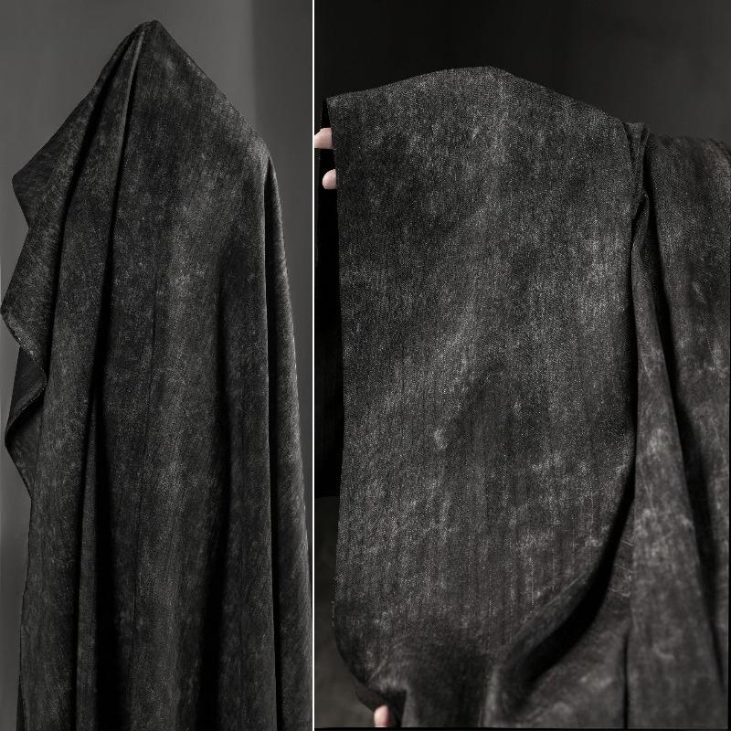 

50/100/300cm Khaki/Black Color Wire Strip Western Style Fashion Show Suit Coat Half Skirt Pants Clothing Designer Fabric 50x150cm