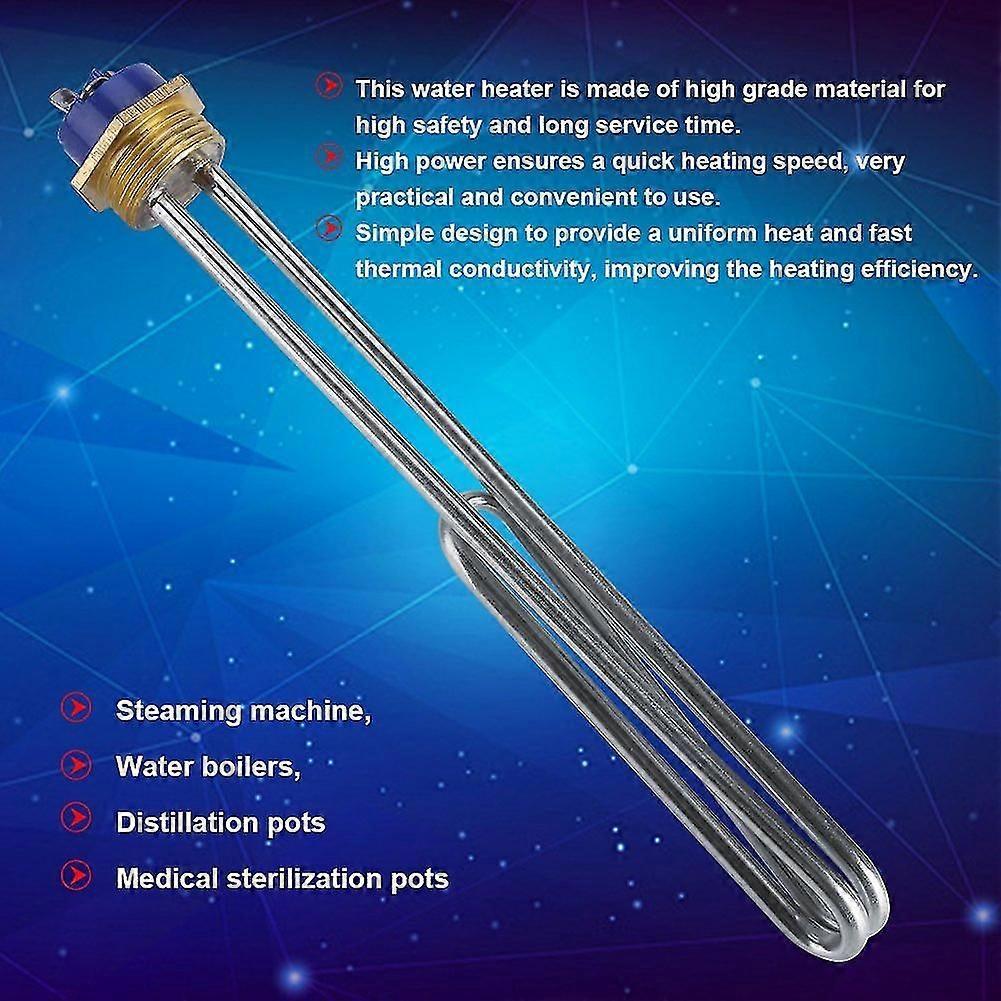 Water Heater Tube Stainless Steel Electric Immersion Water Heating Element, 220V 3000W